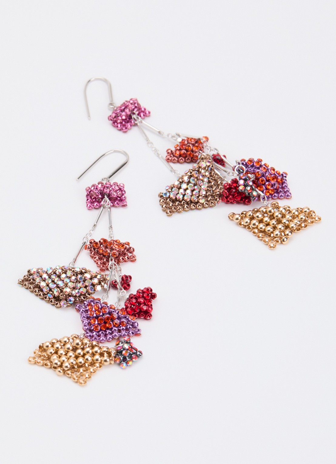 Isabel Marant Catalina oorhangers met kristal - detail 3 zilver