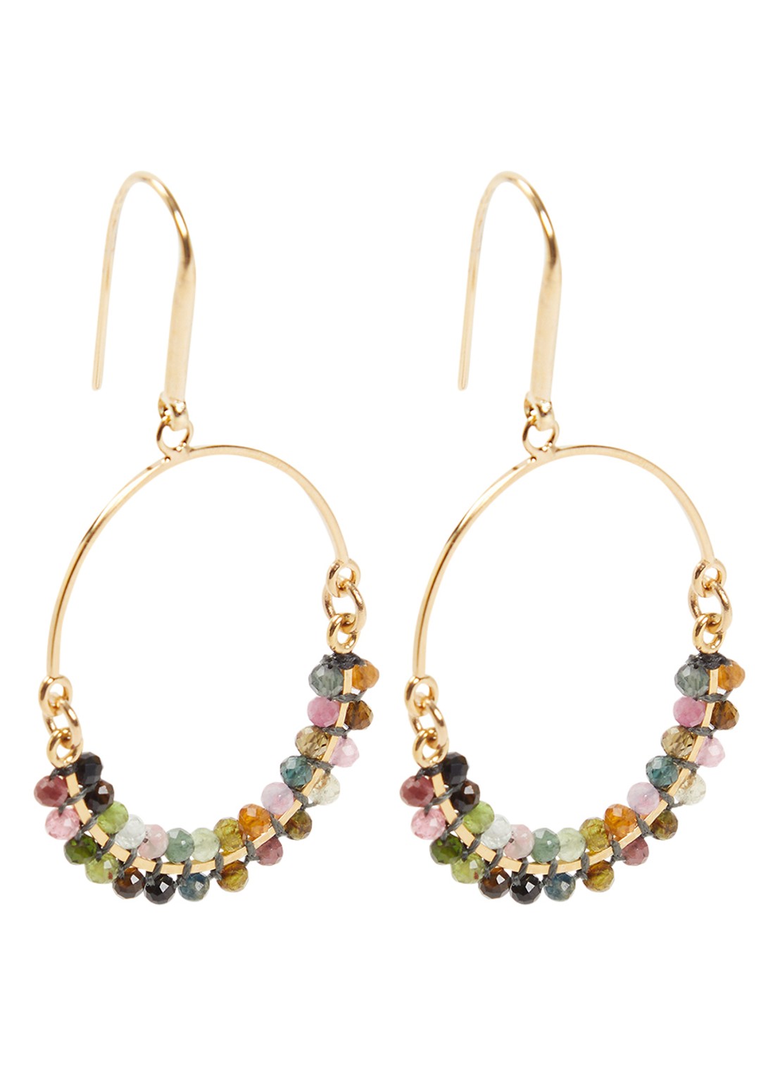 Isabel Marant Cesaria oorhangers - voorkant 2 bronsgroen