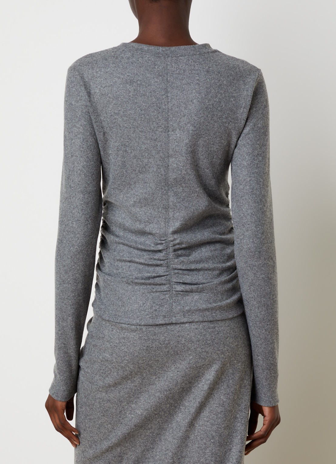 Isabel Marant Dalesa top in wolblend met stretch - achterkant 5 grijs