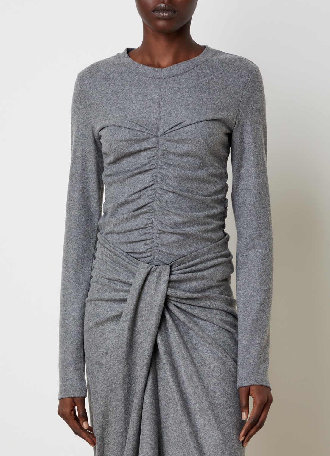 Isabel Marant Dalesa top in wolblend met stretch - detail grijs