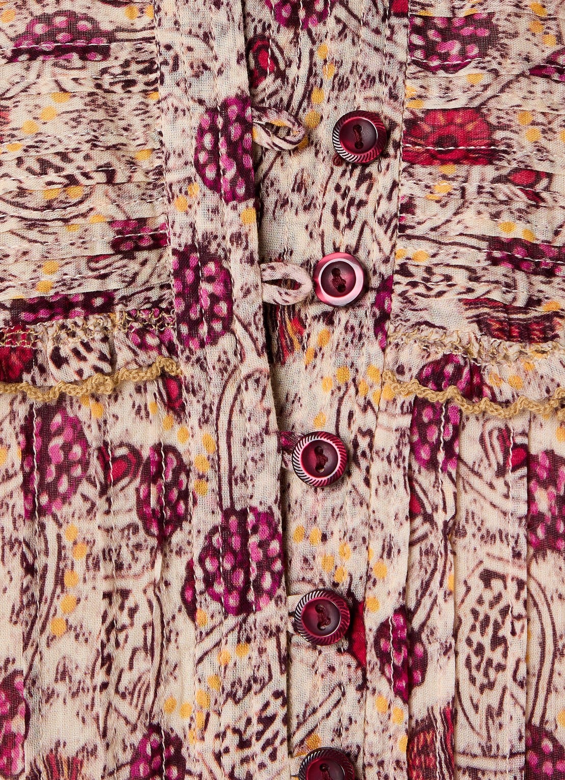 Isabel Marant Daynia mini blousejurk met print - detail 2 oranje