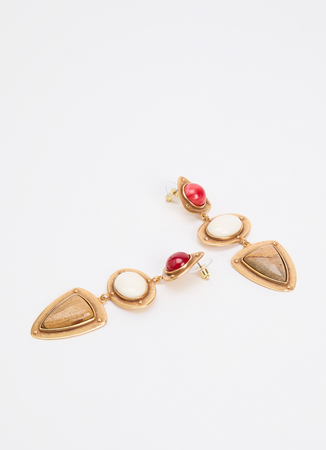 Isabel Marant Dees oorstekers met edelsteen - detail goud