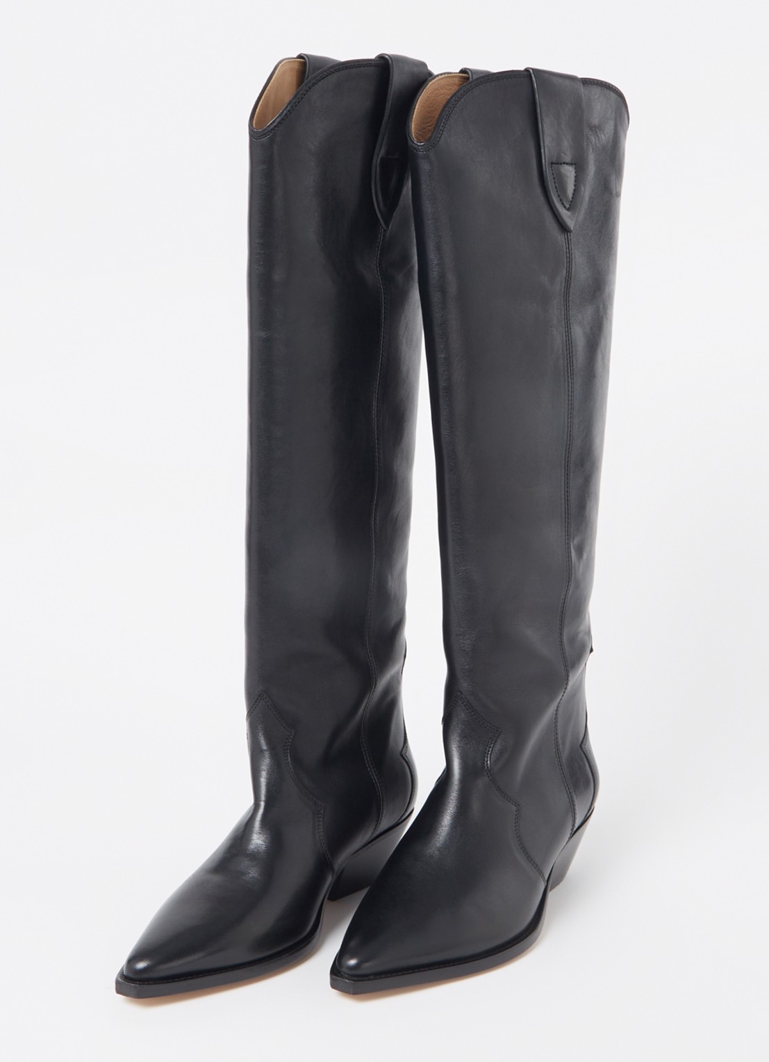 Isabel Marant Denvee cowboylaars van kalfsleer - detail 3 zwart