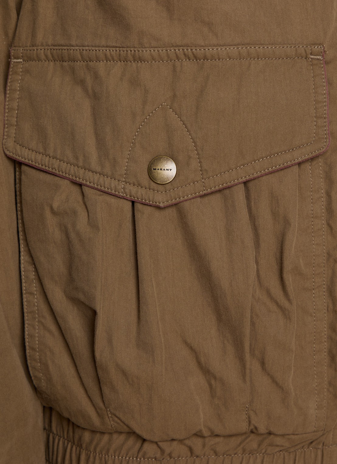 Isabel Marant Desha jack met klepzakken en afritsbare mouwen  - detail 6 mosgroen