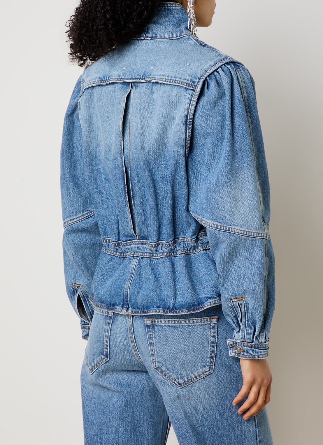 Isabel Marant Dolie spijkerjas met steekzakken - achterkant indigo