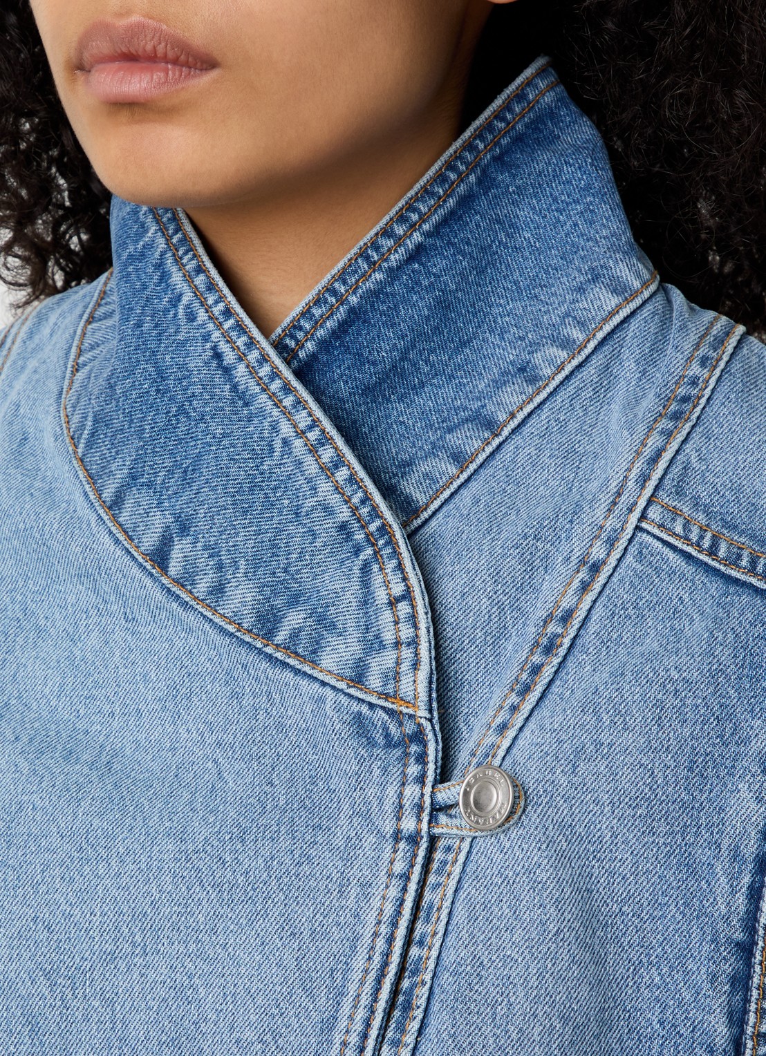 Isabel Marant Dolie spijkerjas met steekzakken - detail 6 indigo