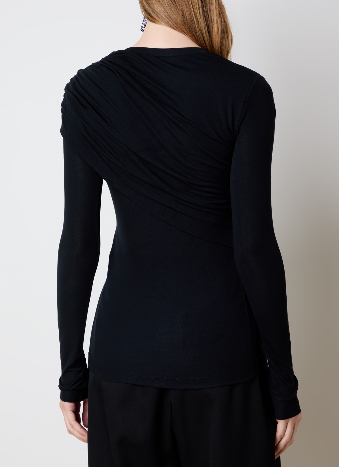 Isabel Marant Dressi top met gedrapeerd detail - achterkant 5 zwart