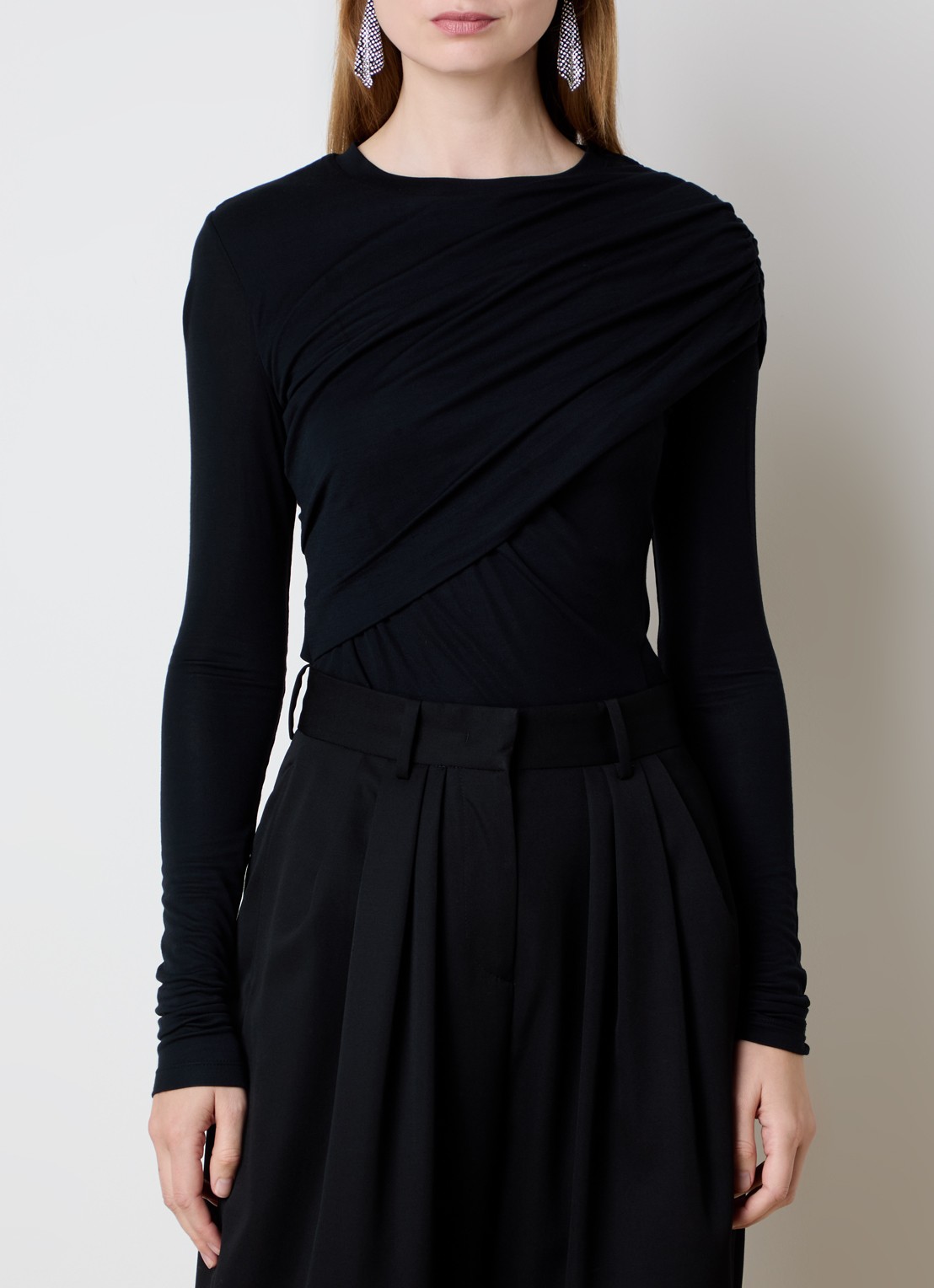 Isabel Marant Dressi top met gedrapeerd detail - detail 3 zwart