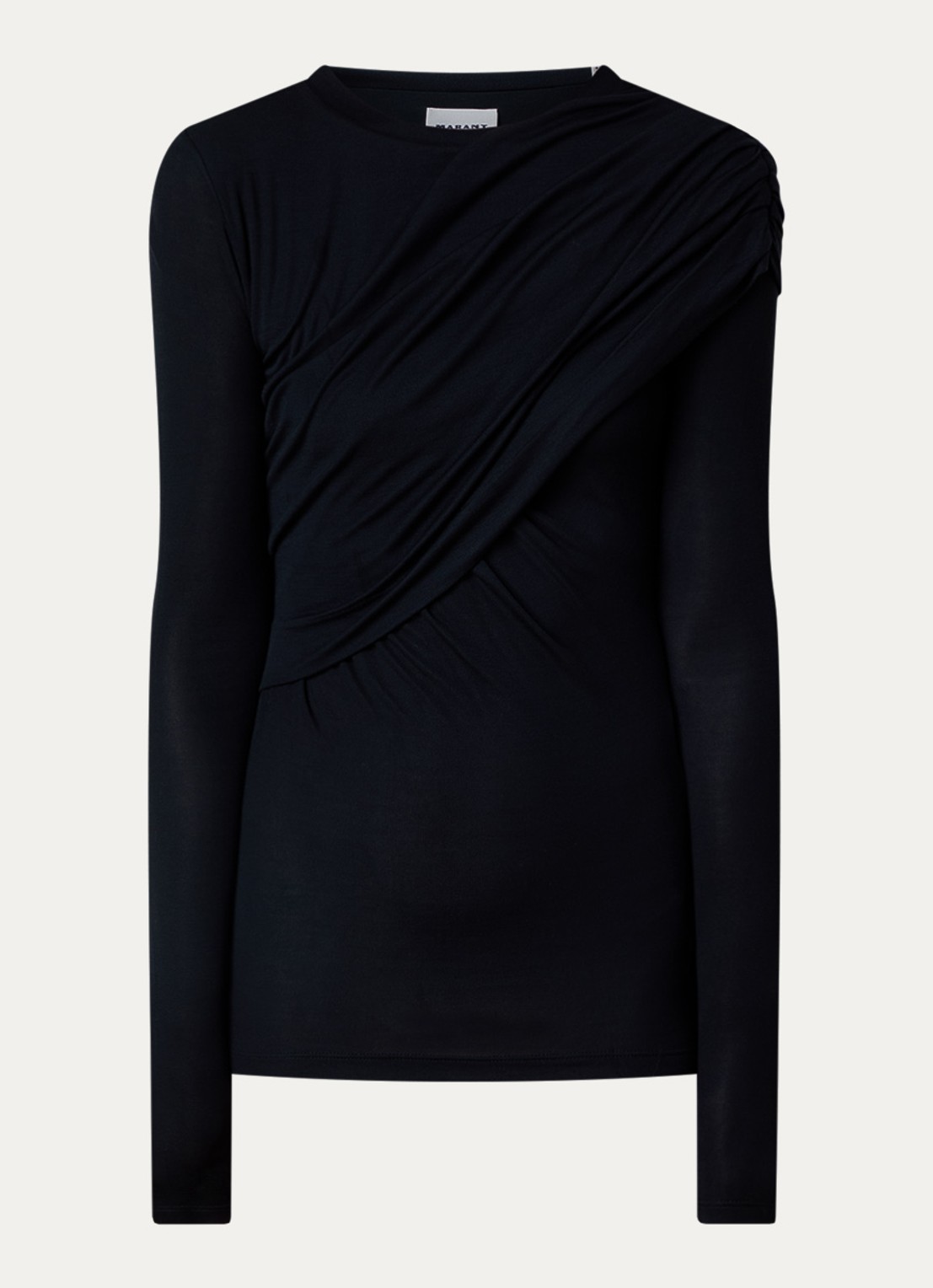 Isabel Marant Dressi top met gedrapeerd detail - voorkant zwart