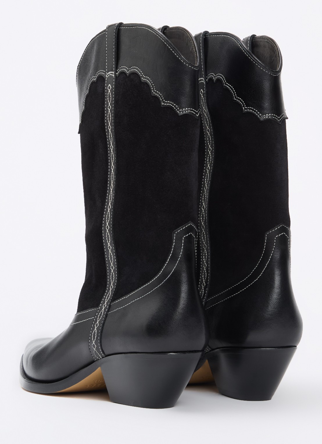 Isabel Marant Duerto cowboylaars van kalfsleer - achterkant 3 zwart