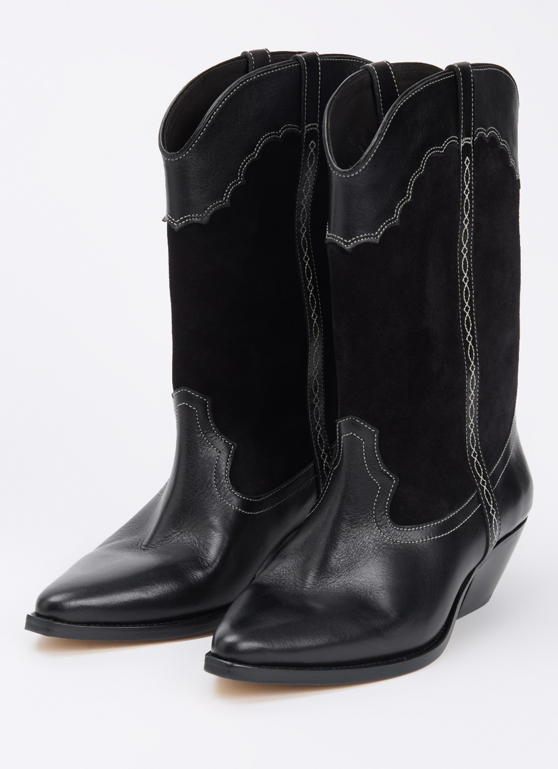 Isabel Marant Duerto cowboylaars van kalfsleer - detail 4 zwart