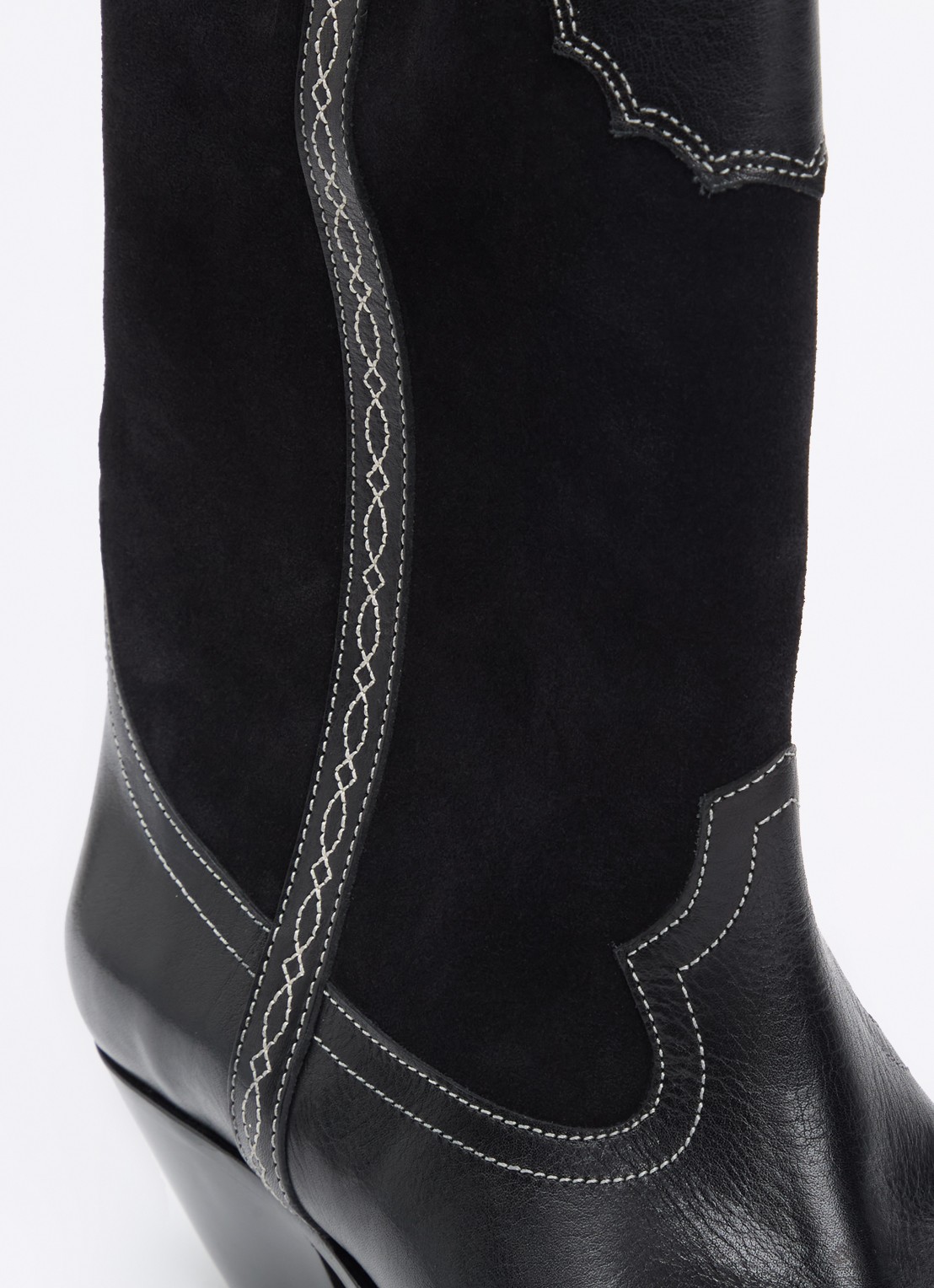 Isabel Marant Duerto cowboylaars van kalfsleer - detail 6 zwart