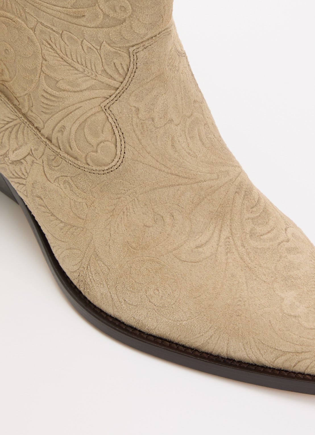 Isabel Marant Duerto laars van kalfssuède - detail 5 zand