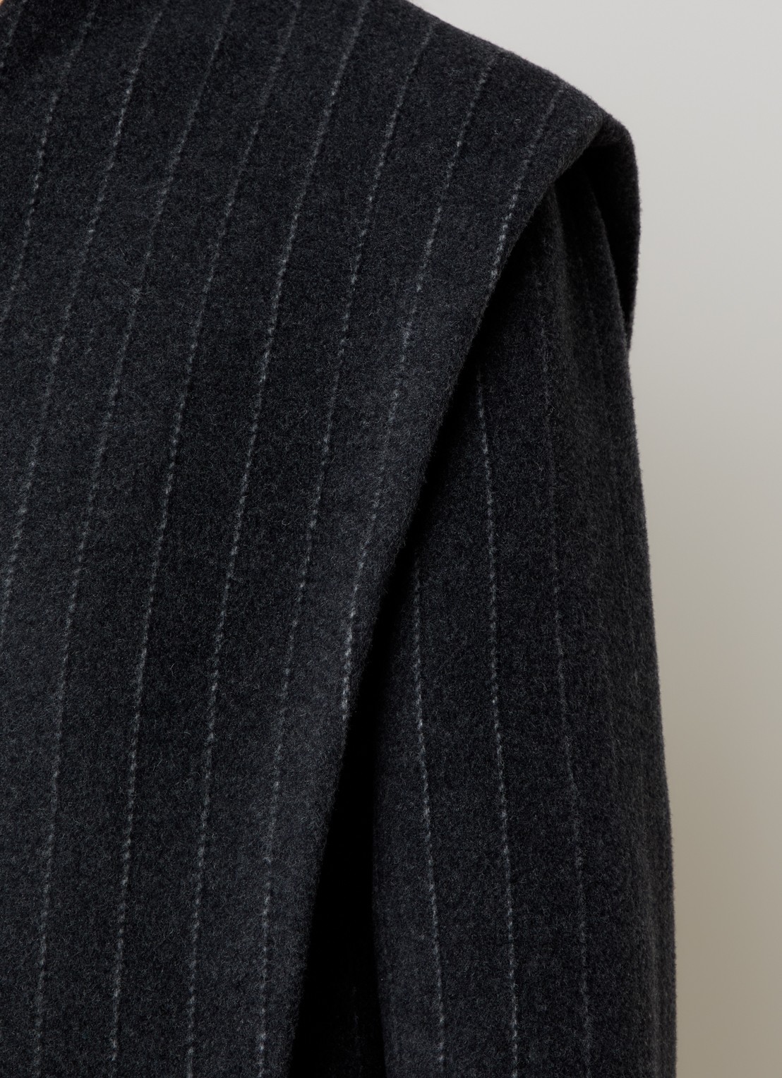 Isabel Marant Dyogo jack in wolblend met krijtstreep - detail 6 antraciet