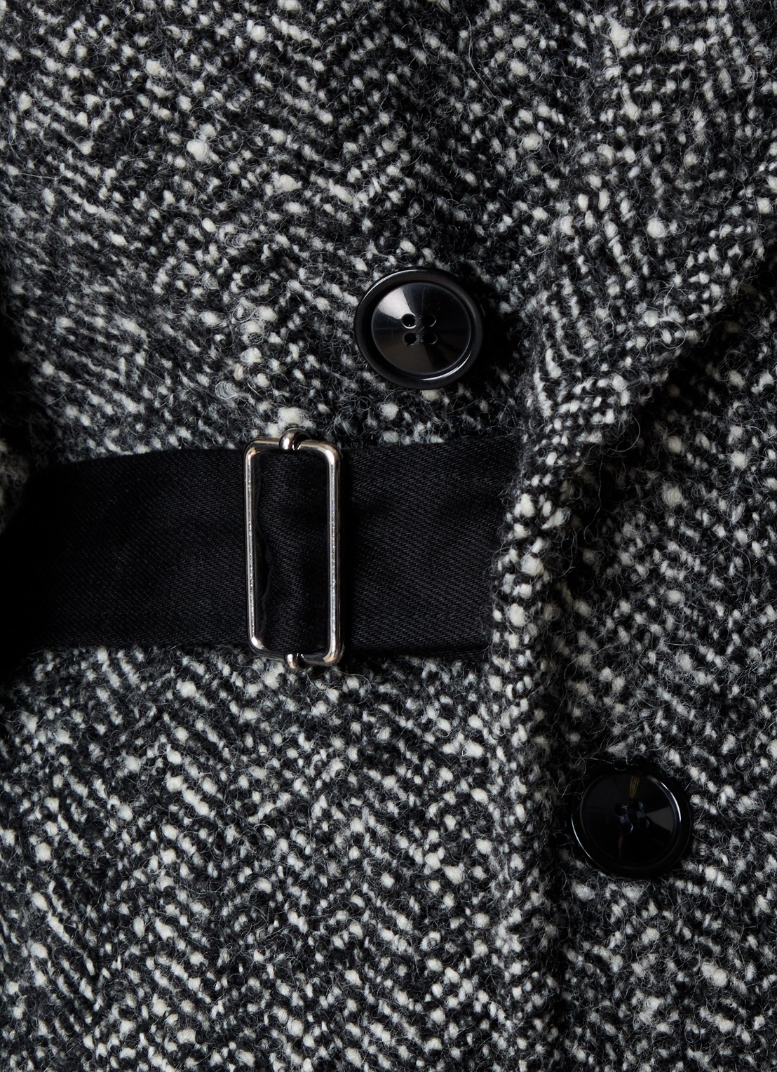 Isabel Marant Ebyane mantel in scheerwolblend - detail 3 donkergrijs