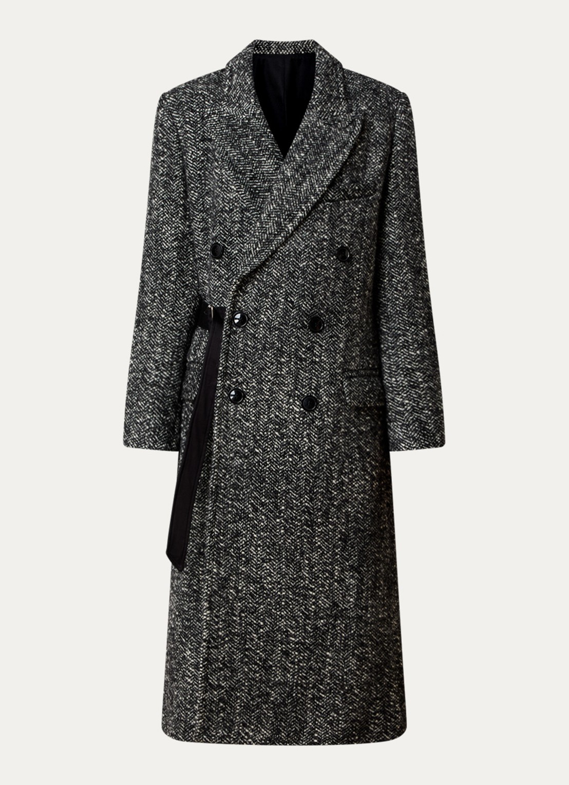 Isabel Marant Ebyane mantel in scheerwolblend - voorkant 4 donkergrijs