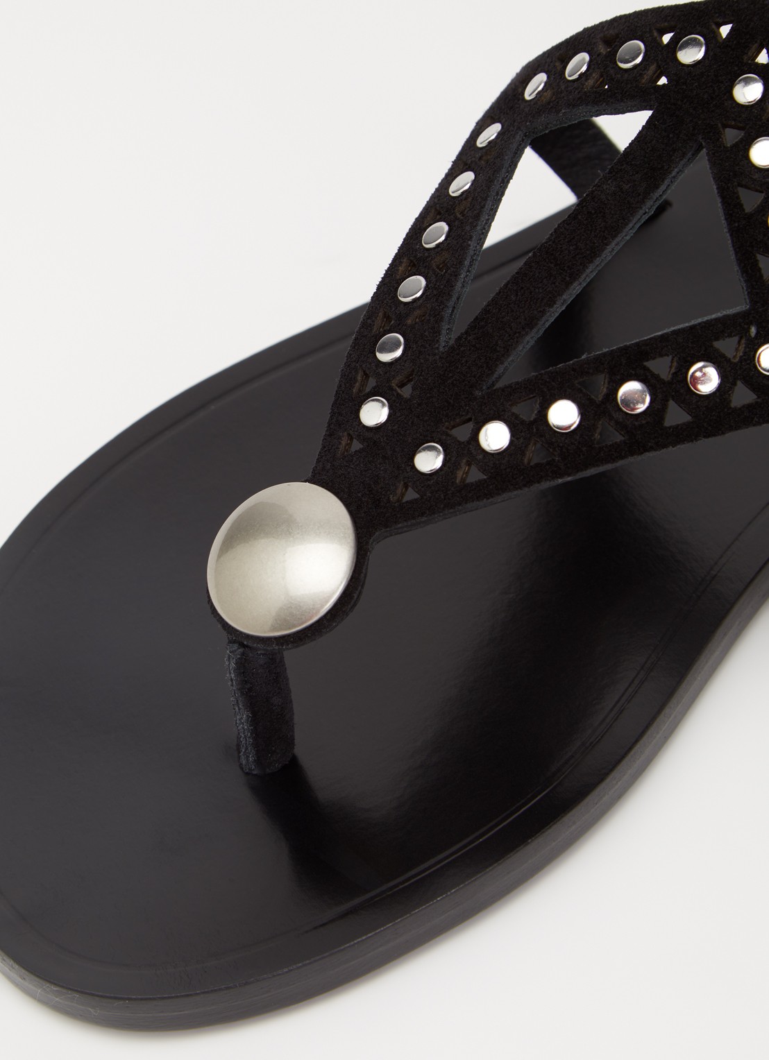 Isabel Marant Edil sandaal van kalfssuède - detail 4 zwart