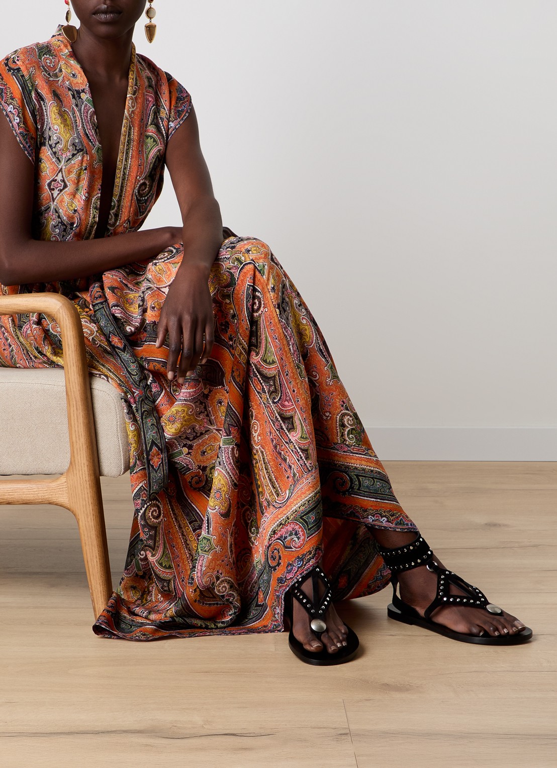 Isabel Marant Edil sandaal van kalfssuède - voorkant 7 zwart