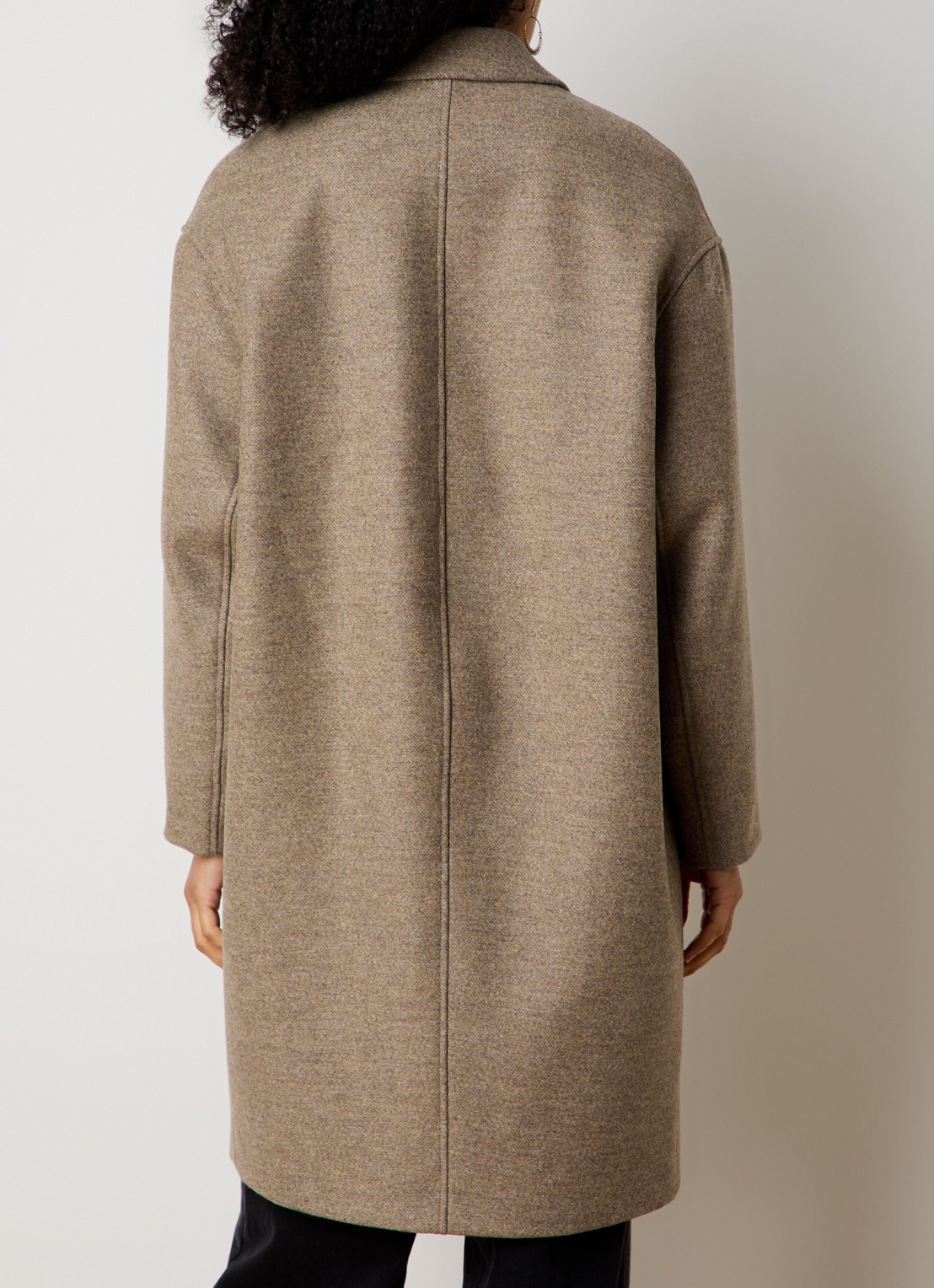 Isabel Marant Efegozi double-breasted mantel van scheerwol met klepzakken - achterkant 6 beige