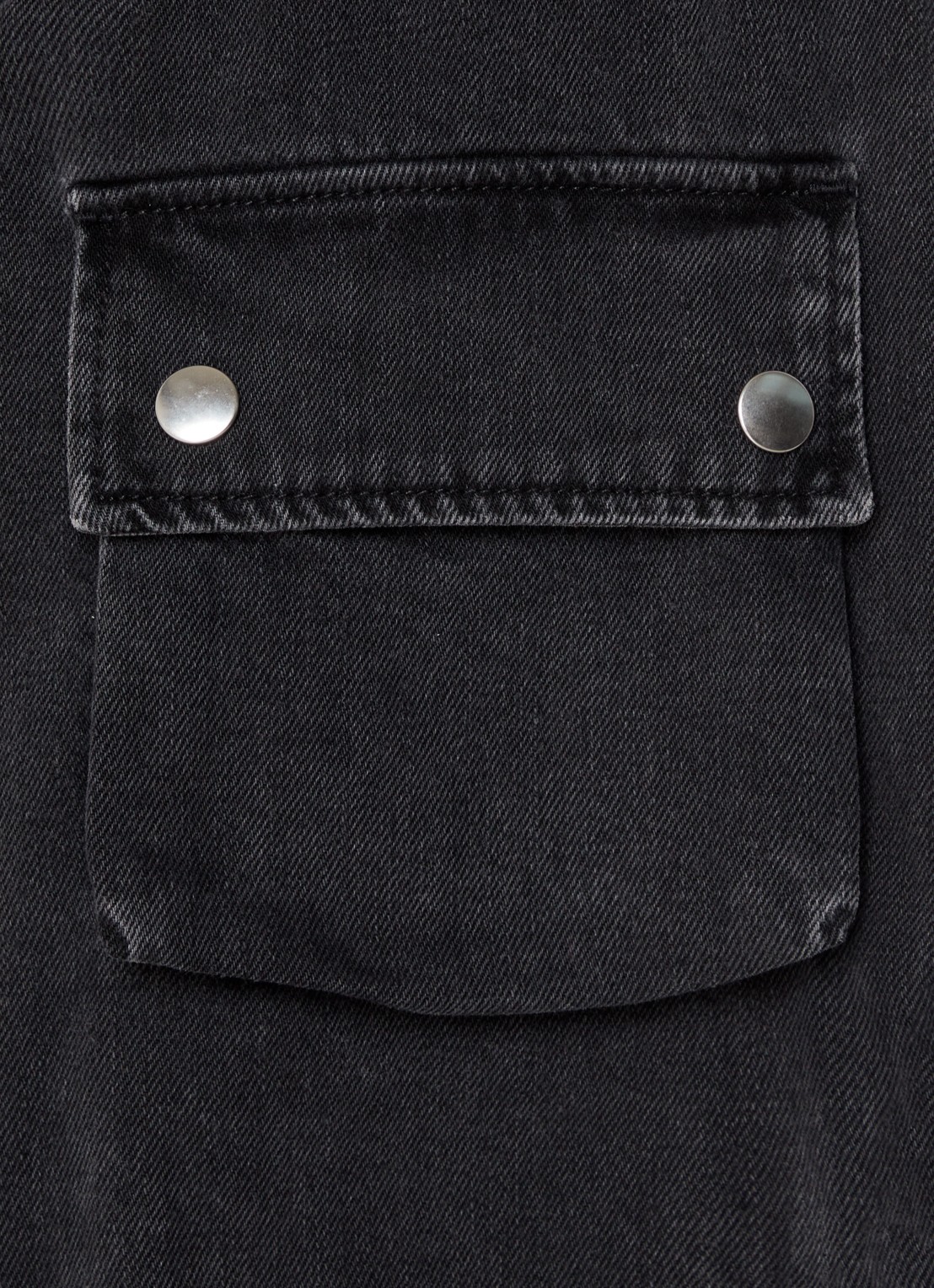 Isabel Marant Elize spijkerjas in linnenblend met klepzakken - detail 5 antraciet
