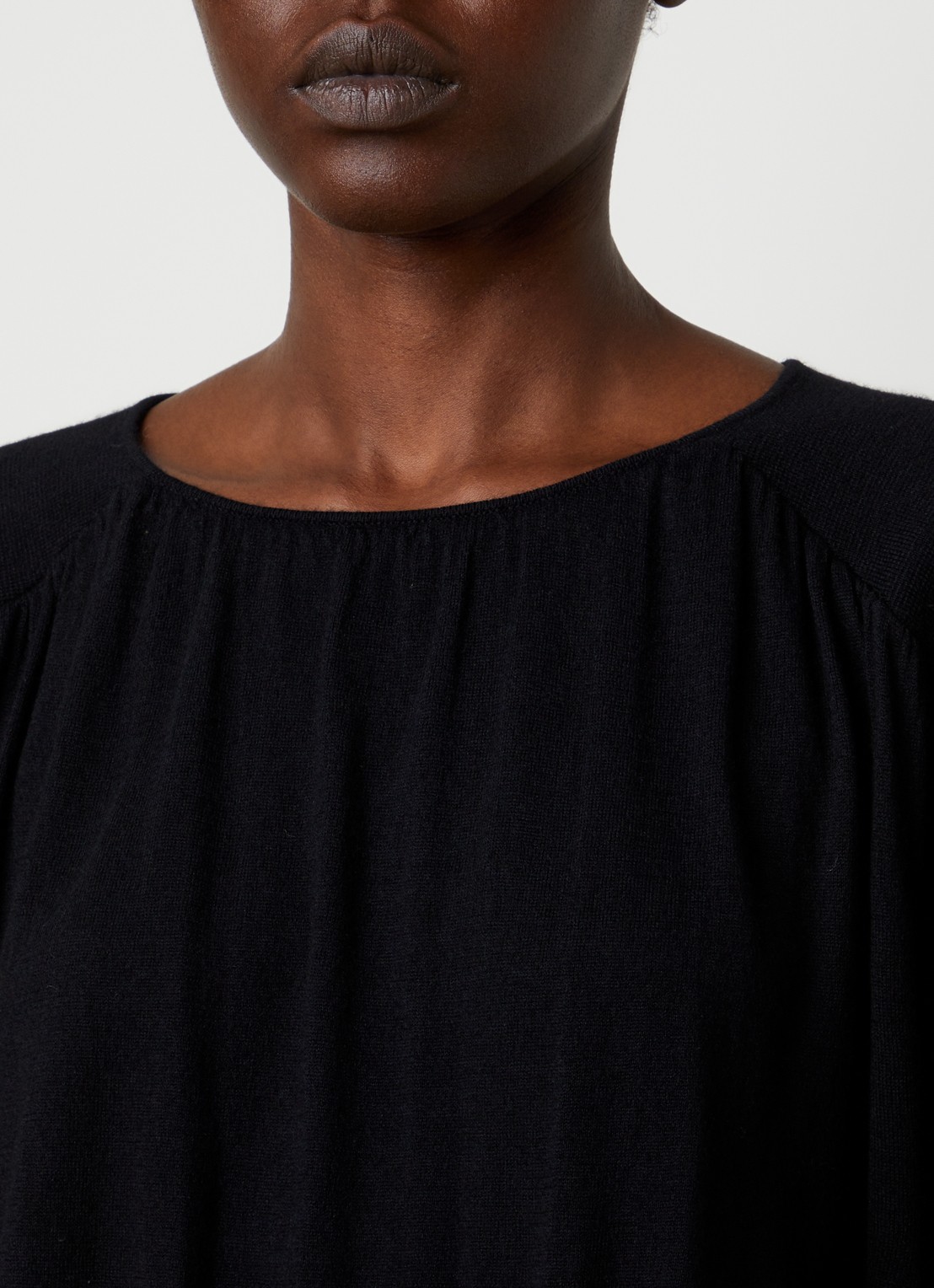 Isabel Marant Enza fijngebreide pullover in scheerwolblend met ruches - detail 3 zwart