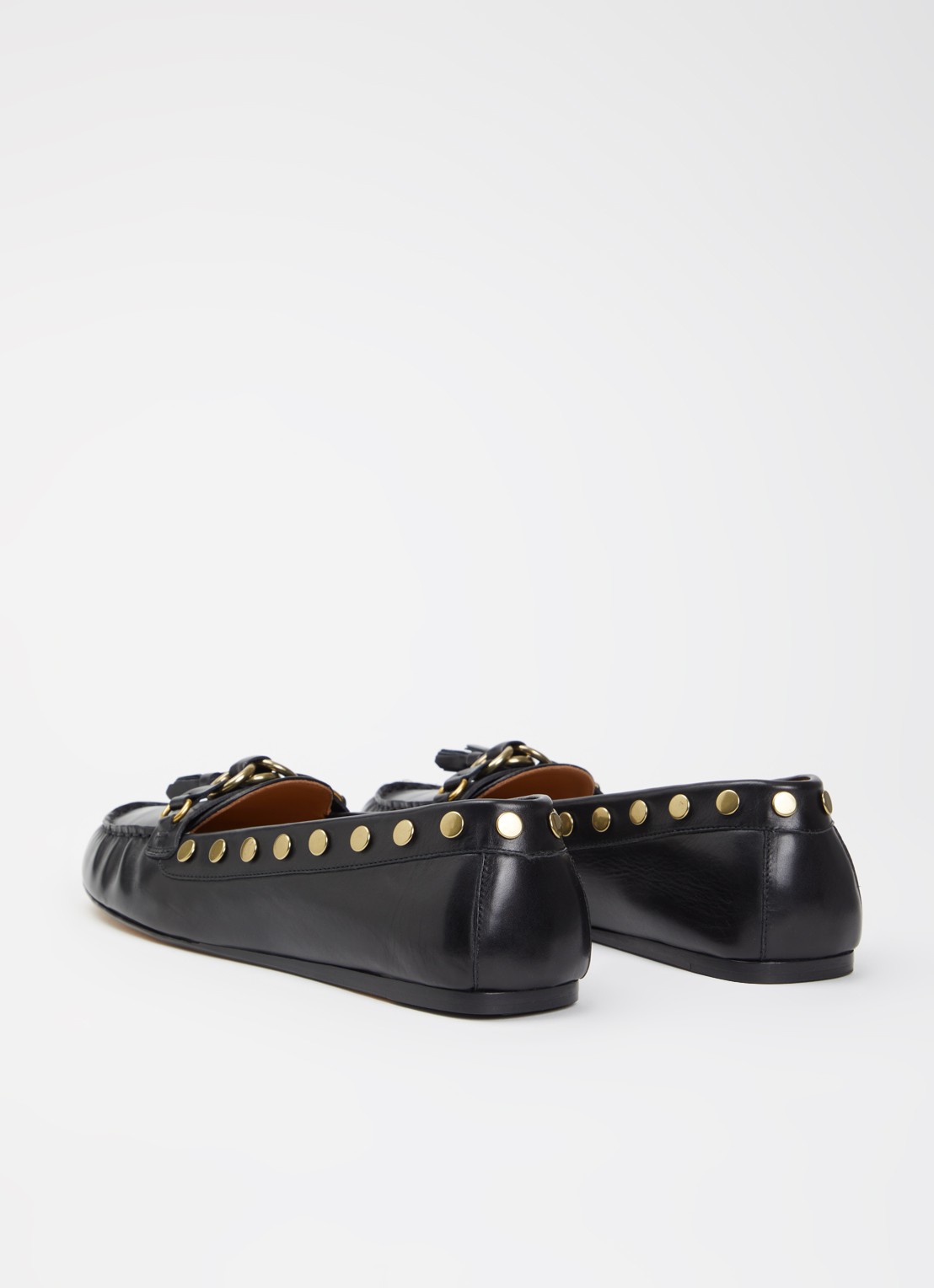 Isabel Marant Faxel loafer van kalfsleer met studs - achterkant 7 zwart