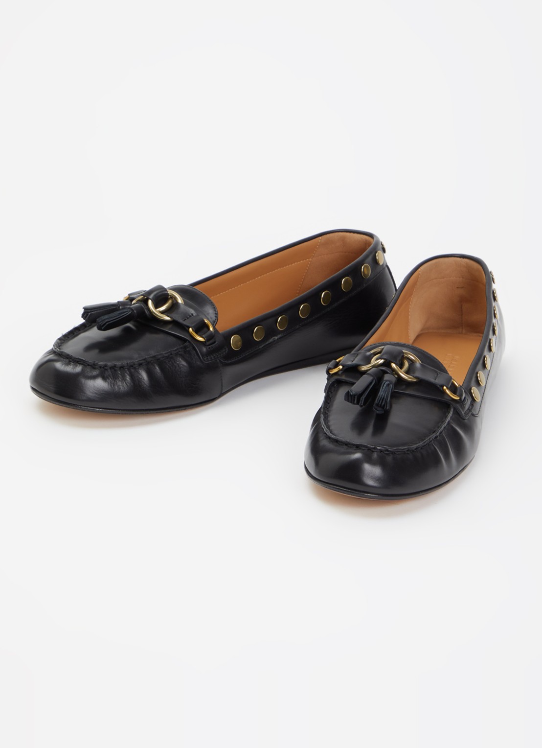 Isabel Marant Faxel loafer van kalfsleer met studs - detail 3 zwart