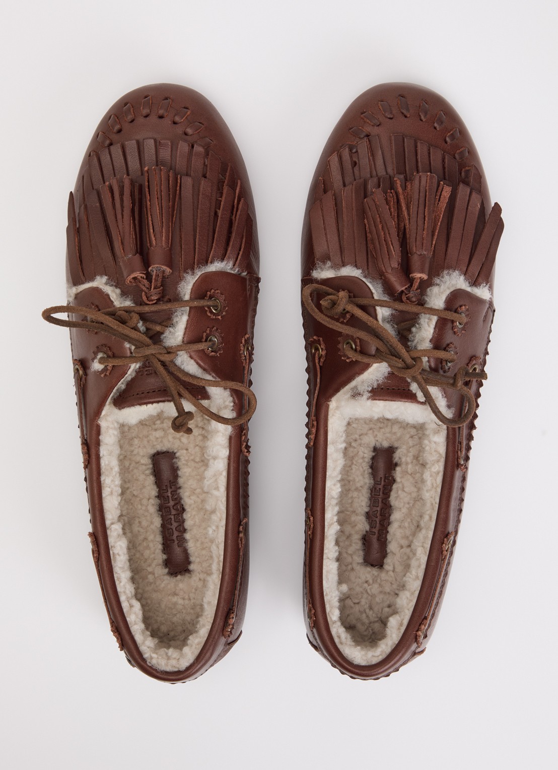 Isabel Marant Fersi bootschoen van kalfsleer - detail 2 bruin