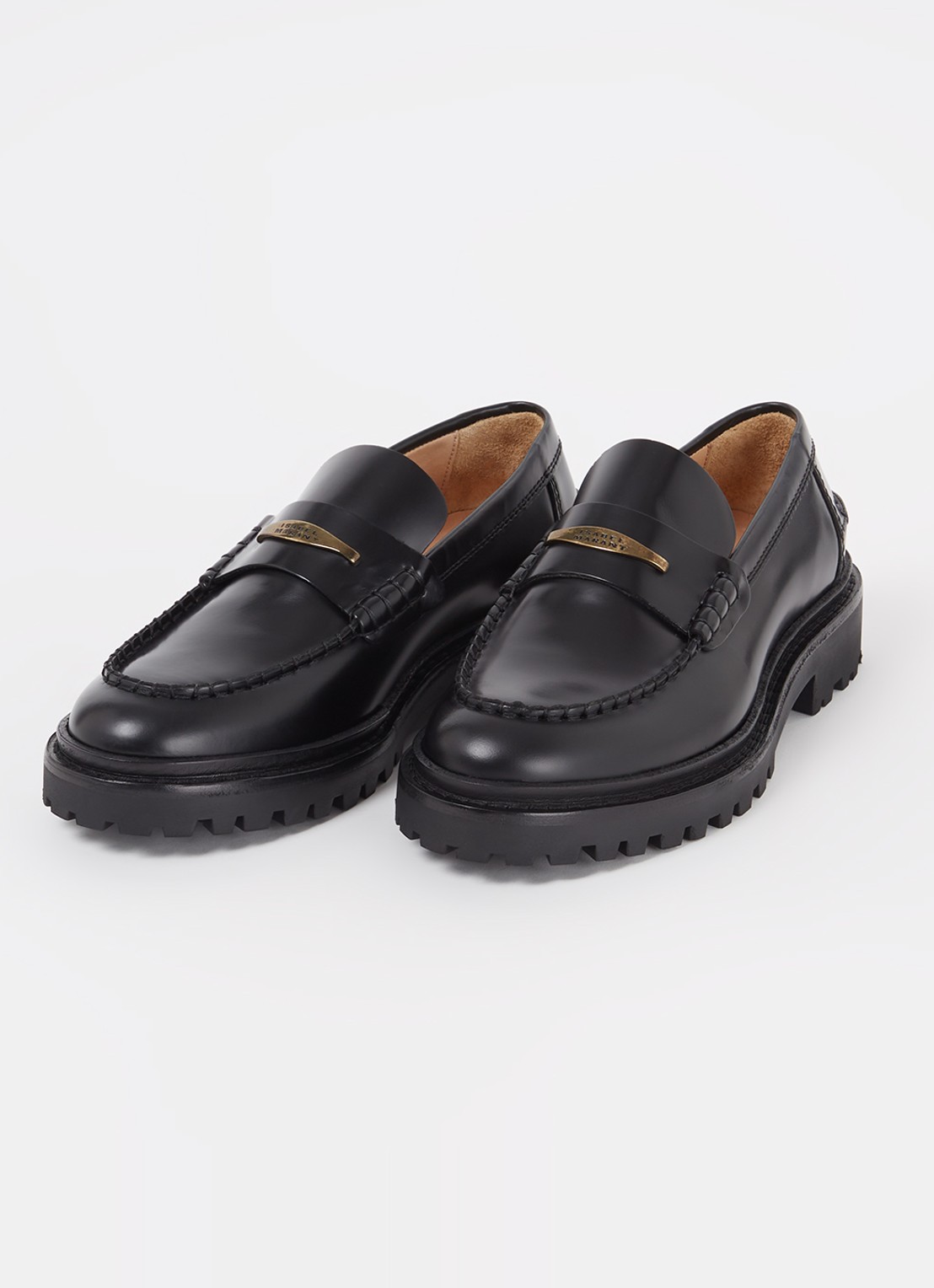 Isabel Marant Frezza loafer van kalfsleer - detail 3 zwart