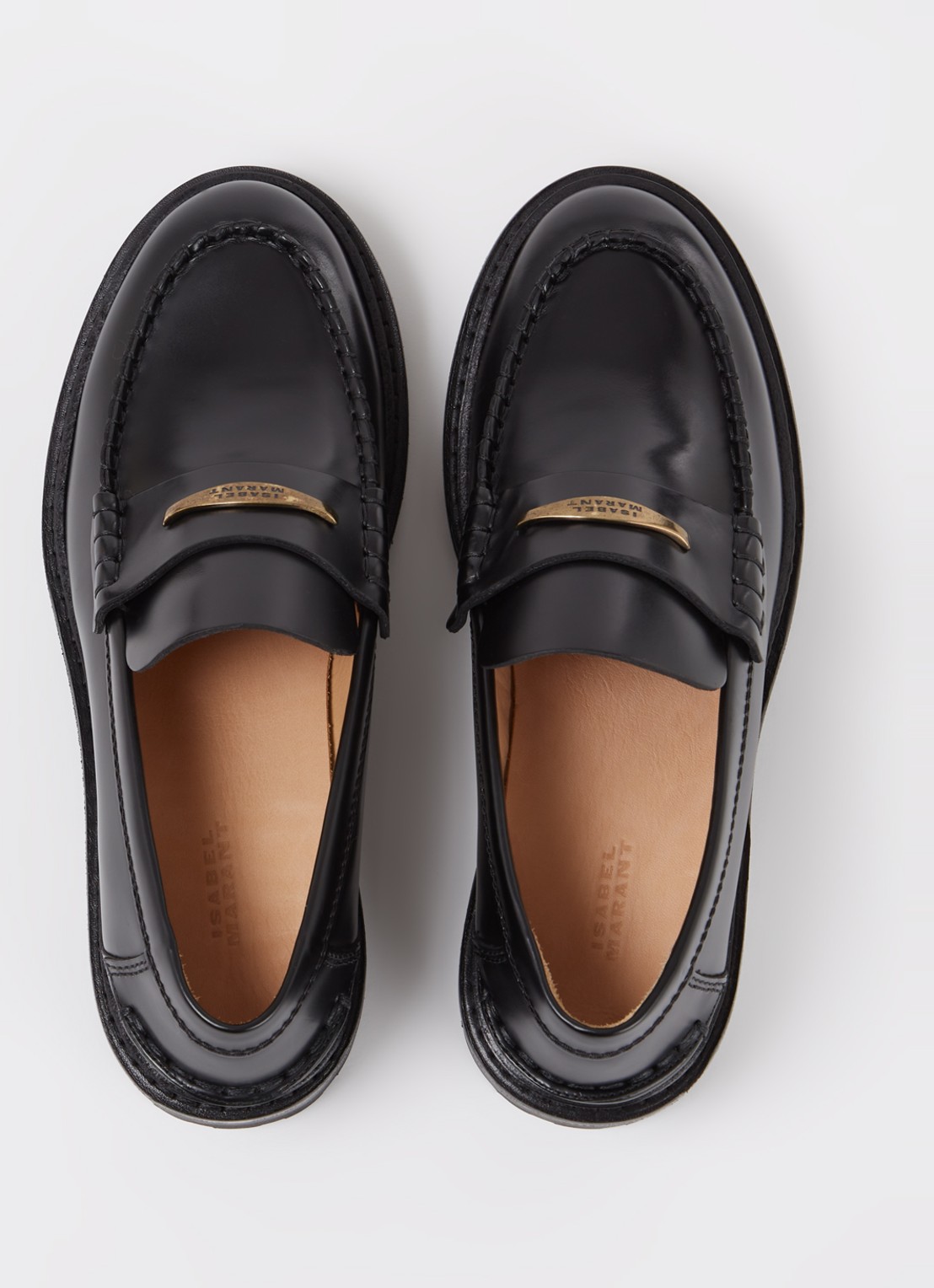 Isabel Marant Frezza loafer van kalfsleer - detail 5 zwart