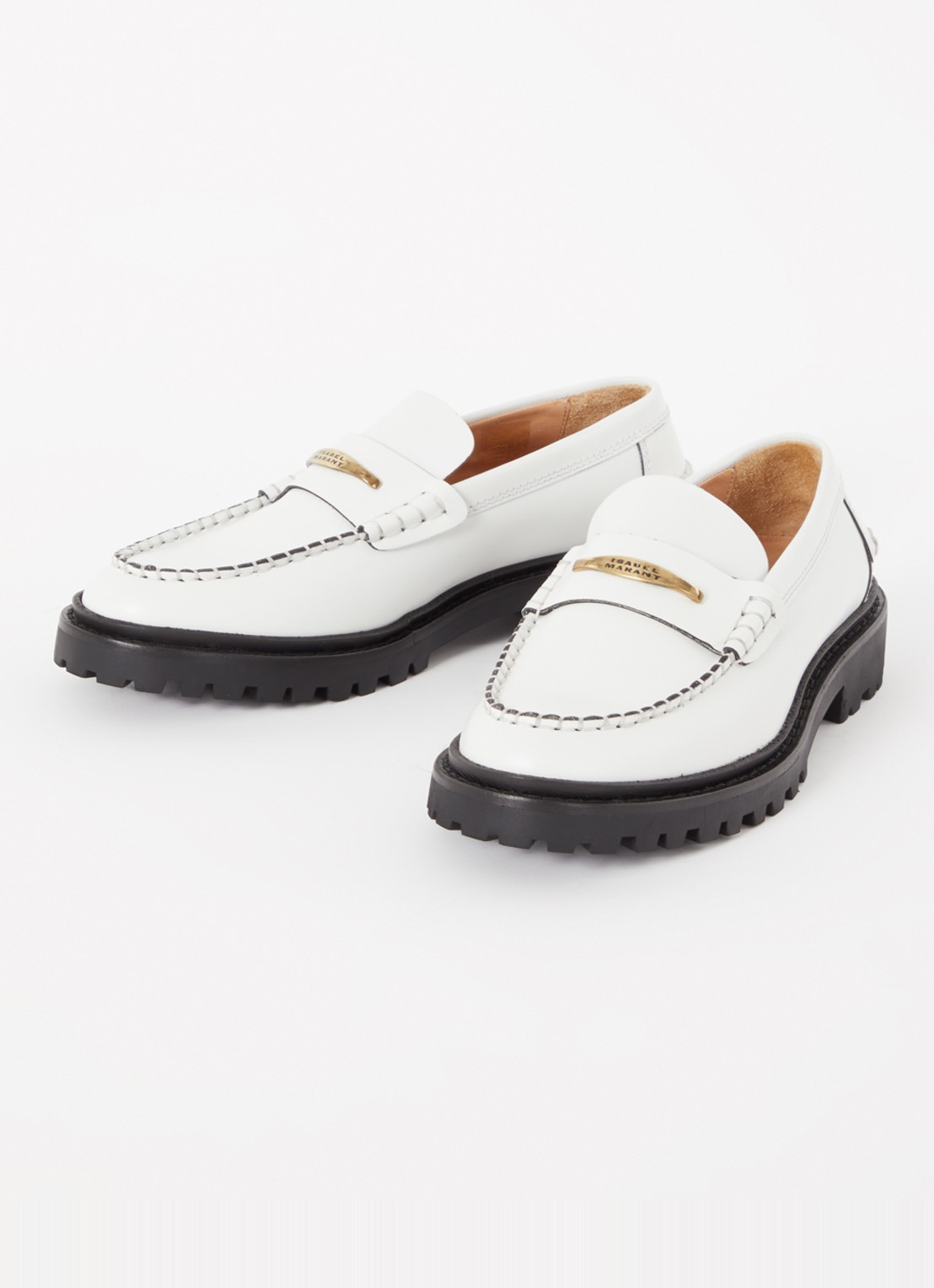 Isabel Marant Frezza loafer van kalfsleer - detail 3 wit