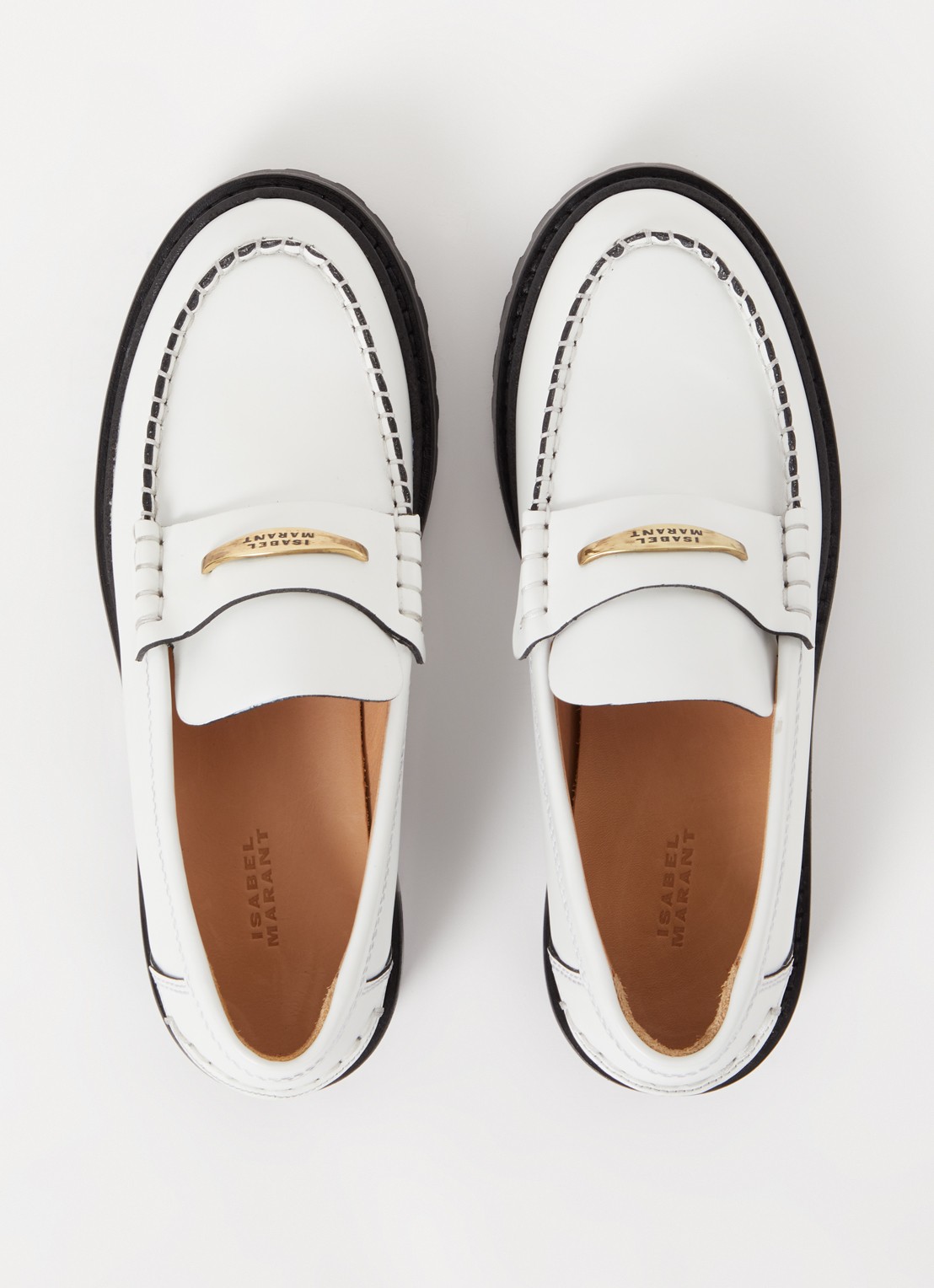 Isabel Marant Frezza loafer van kalfsleer - detail 5 wit
