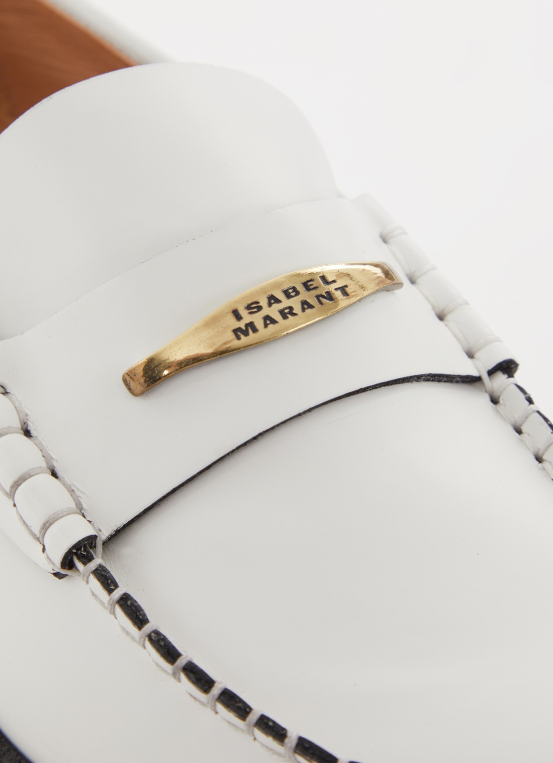 Isabel Marant Frezza loafer van kalfsleer - detail 6 wit