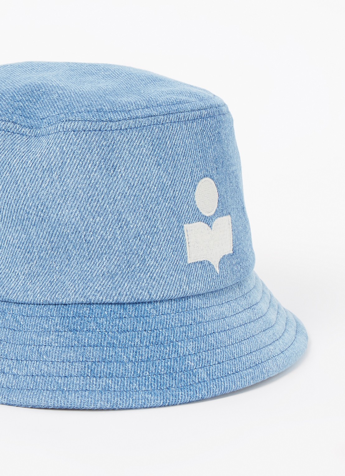 Isabel Marant Haley bucket hoed met logo - detail 3 blauw