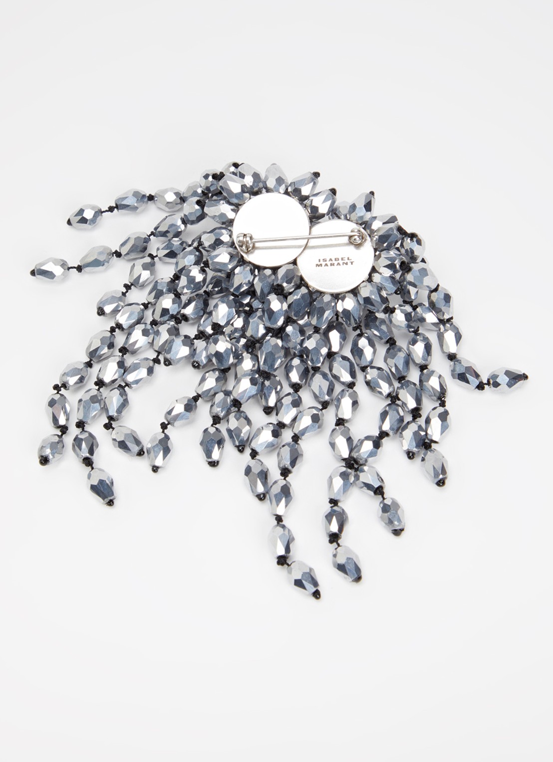 Isabel Marant Hanabi broche met kristal - detail 2 zilver