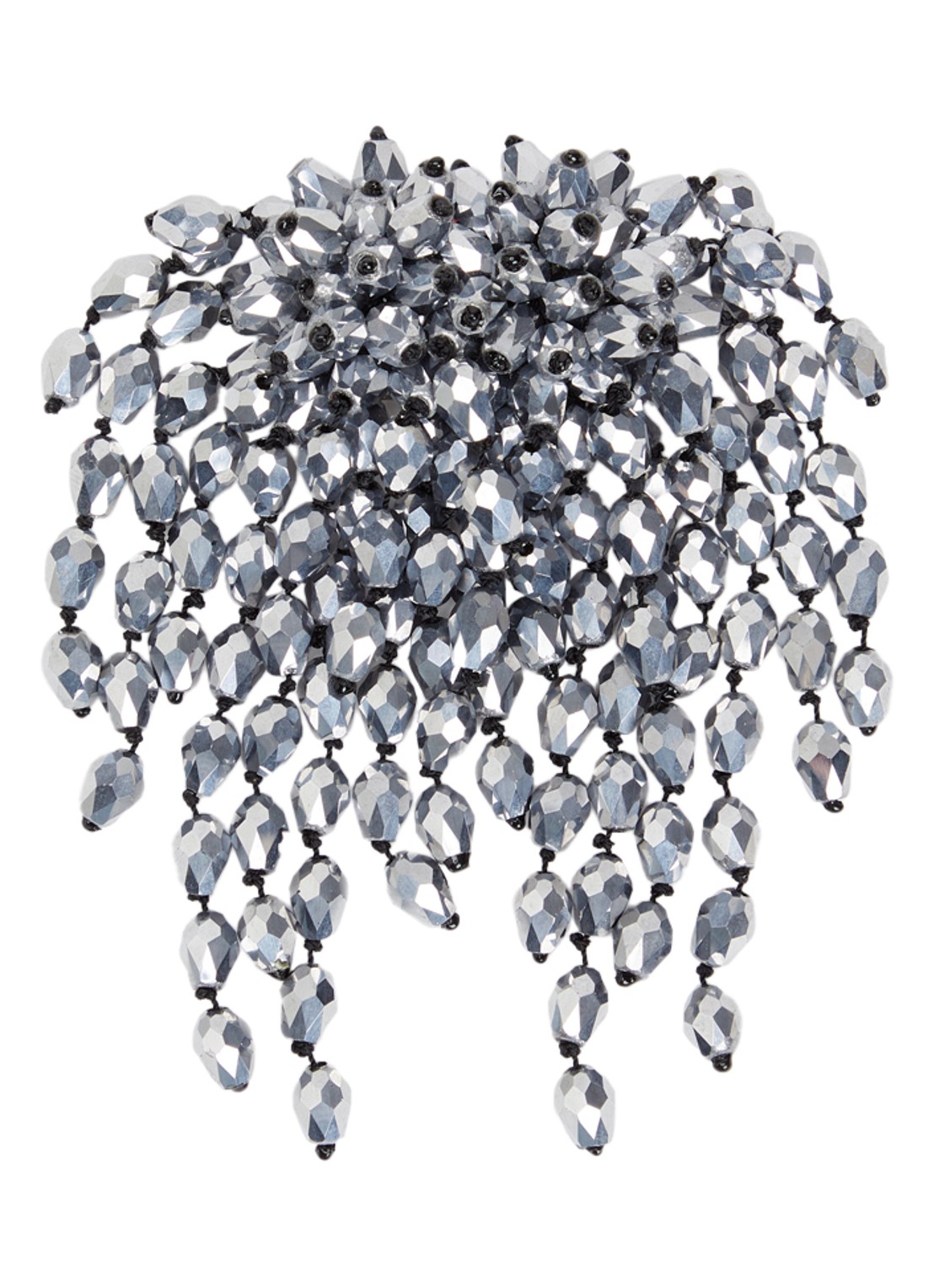 Isabel Marant Hanabi broche met kristal - voorkant zilver