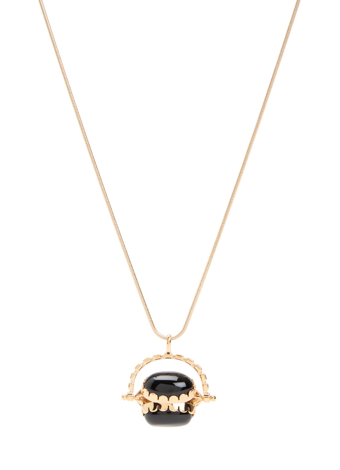 Isabel Marant Hanae ketting met hanger - voorkant 3 zwart