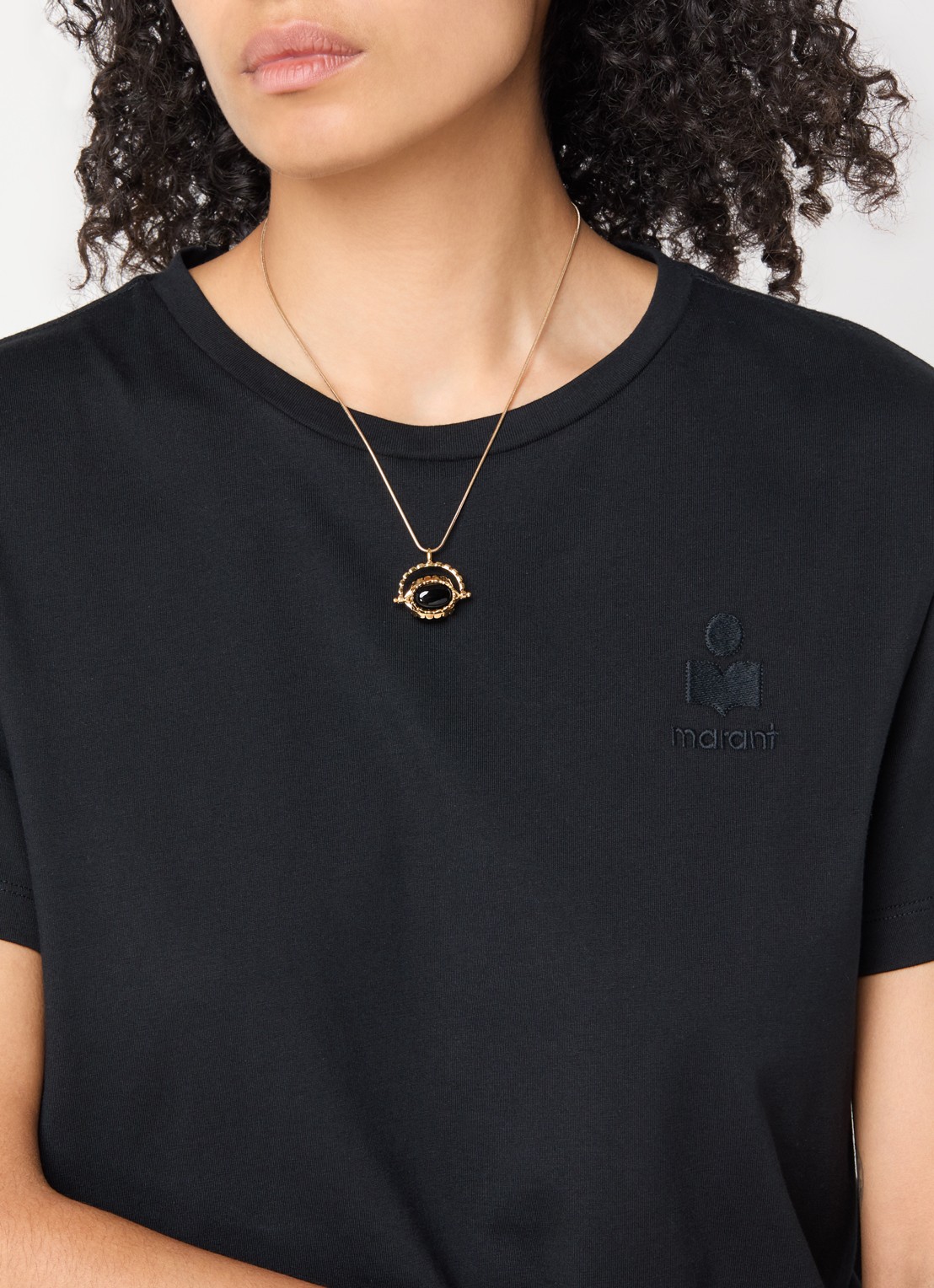 Isabel Marant Hanae ketting met hanger - voorkant 2 zwart