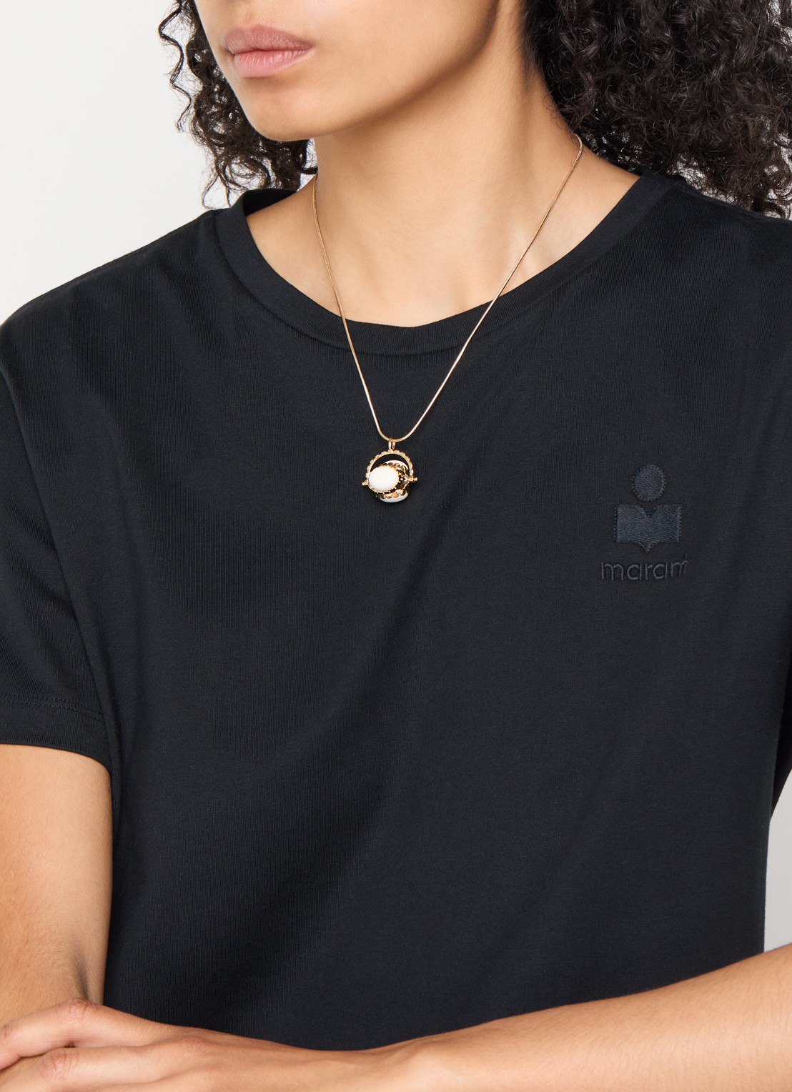 Isabel Marant Hanae ketting met hanger - voorkant 4 gebroken wit