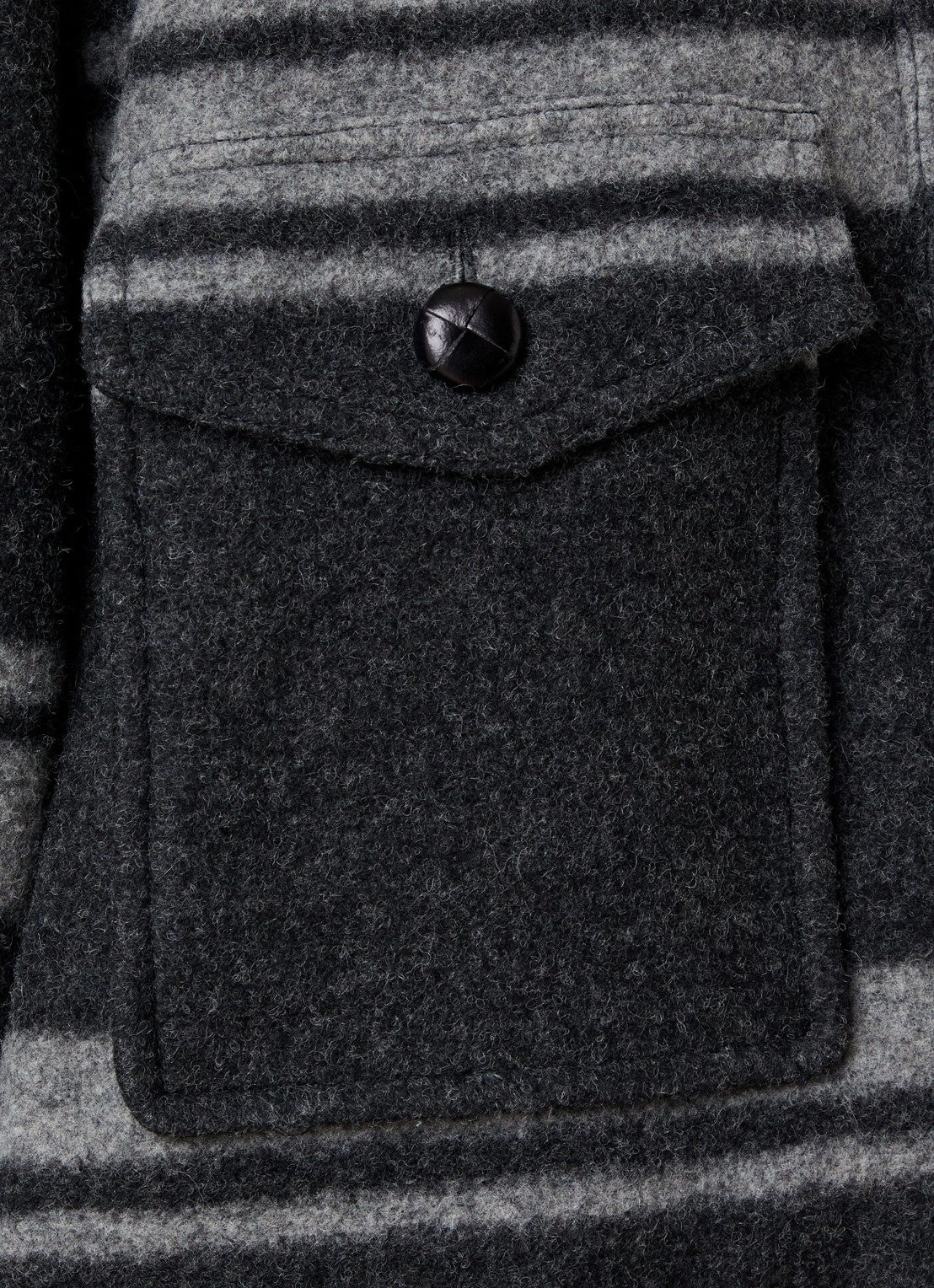Isabel Marant Harveli jack in wolblend met steekzakken - detail 3 antraciet