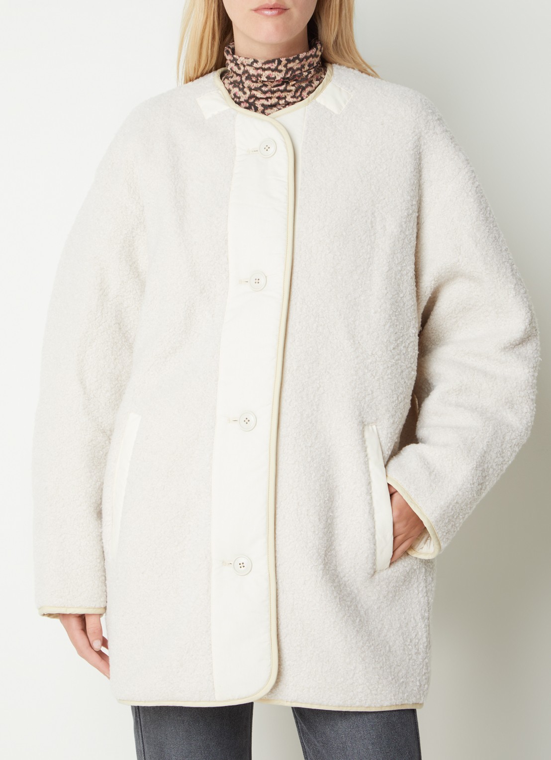 Isabel Marant Himemma reversible parka met steekzakken  - detail 5 gebroken wit