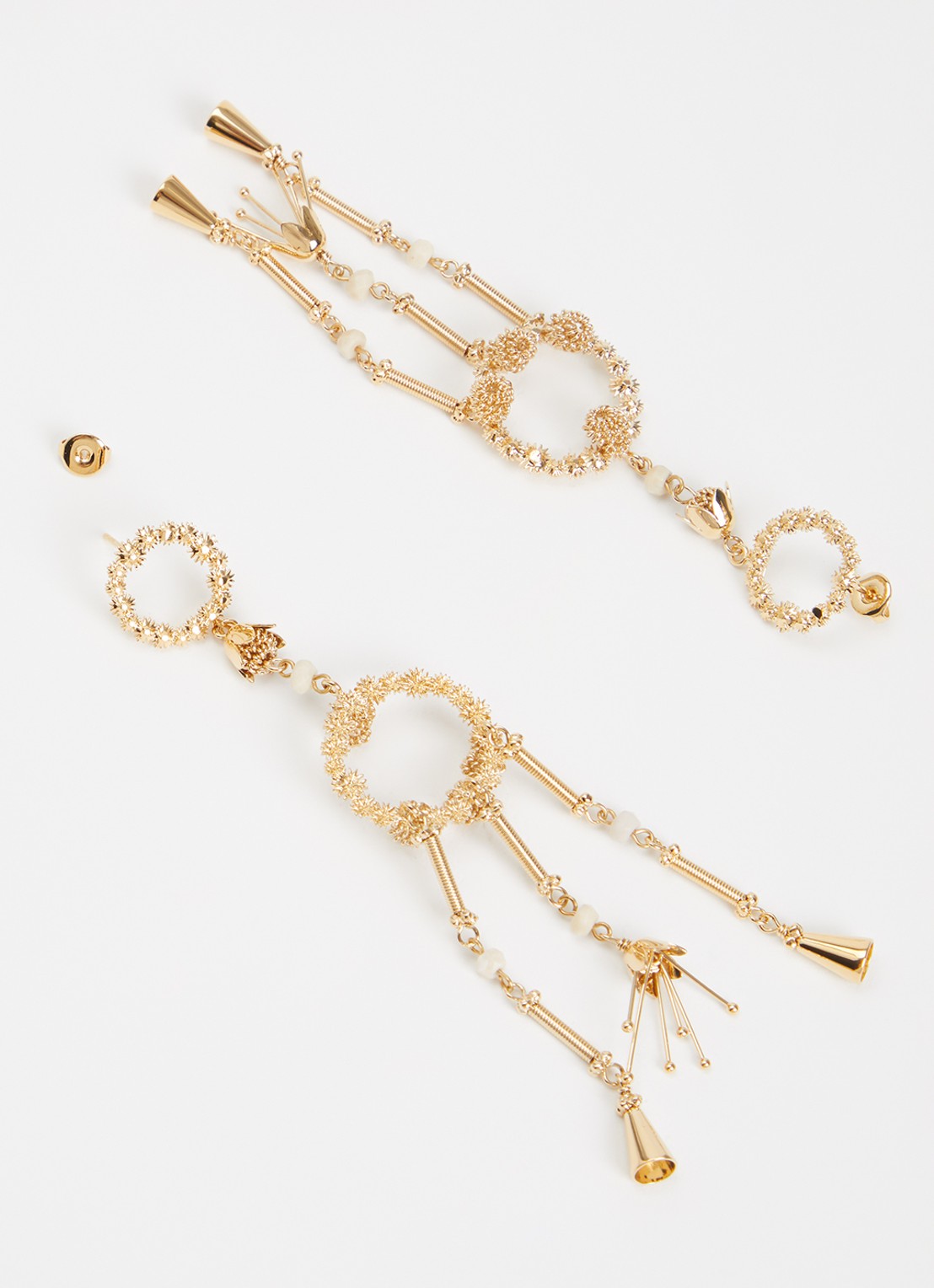 Isabel Marant Ho'Flower oorringen met hanger - detail goud