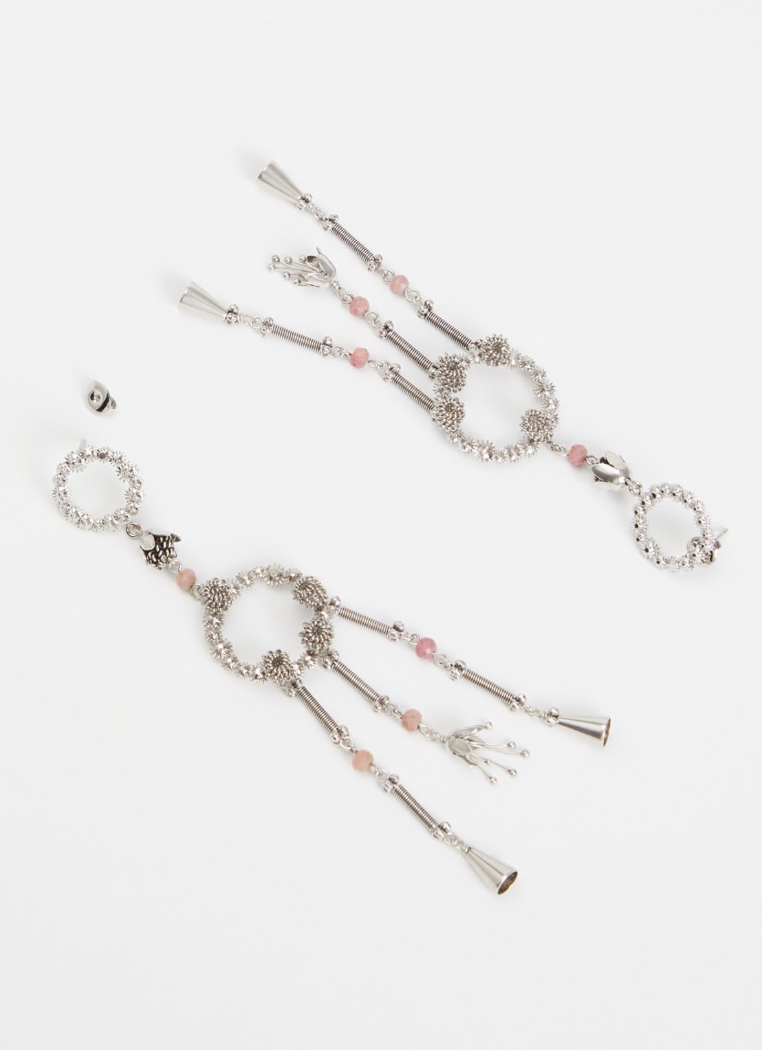 Isabel Marant Ho'Flower oorringen met hanger - detail zilver