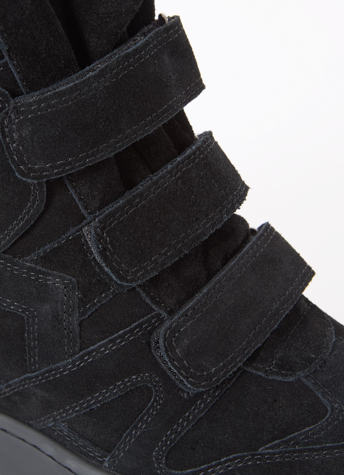 Isabel Marant IM3 sneakerwedge van suède - detail 6 zwart