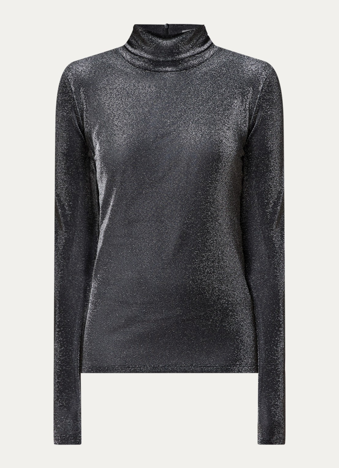 Isabel Marant Jadia semi-transparante top met lurex - voorkant 4 antraciet
