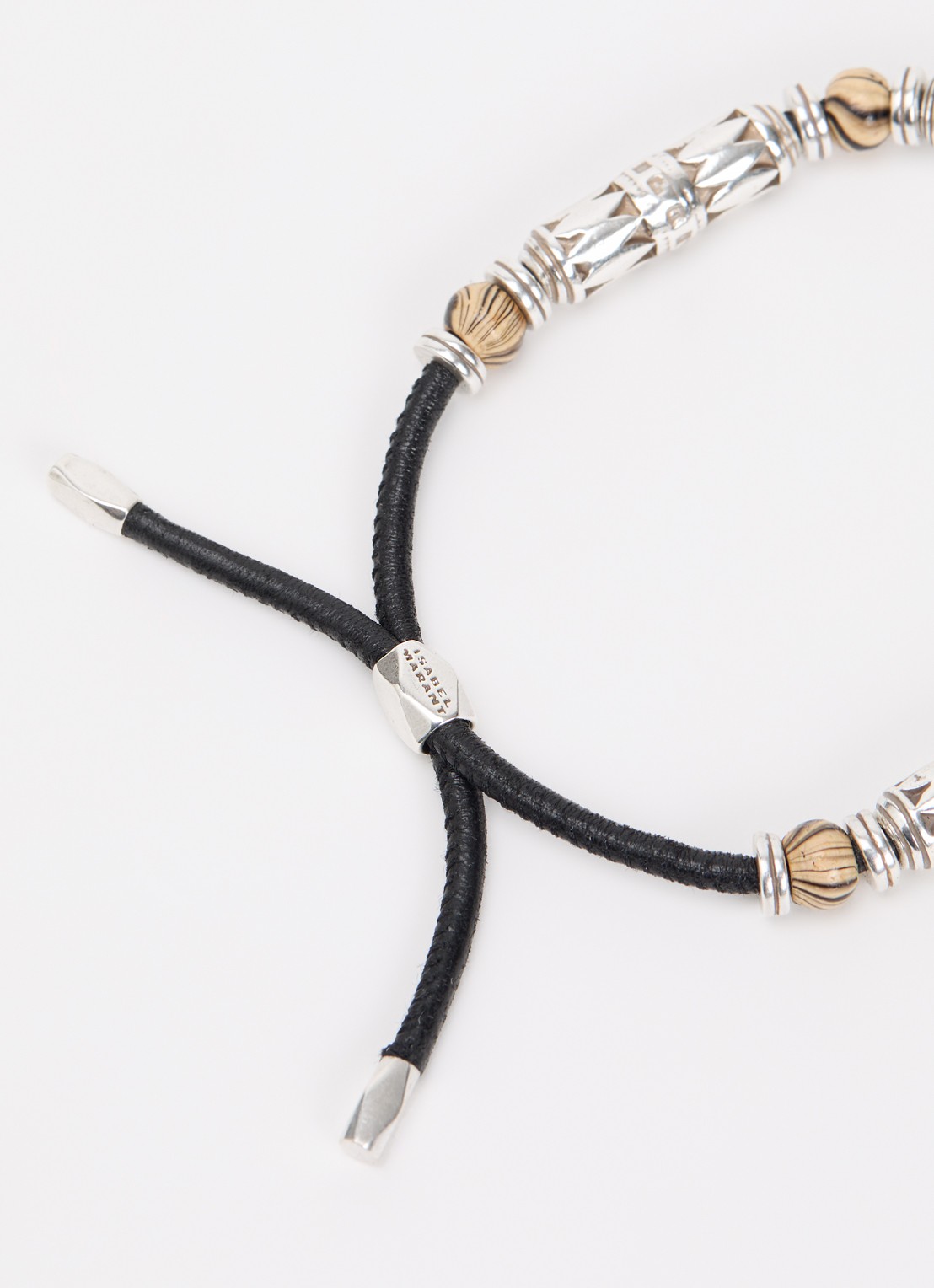 Isabel Marant Janis armband van leer - detail 3 zwart