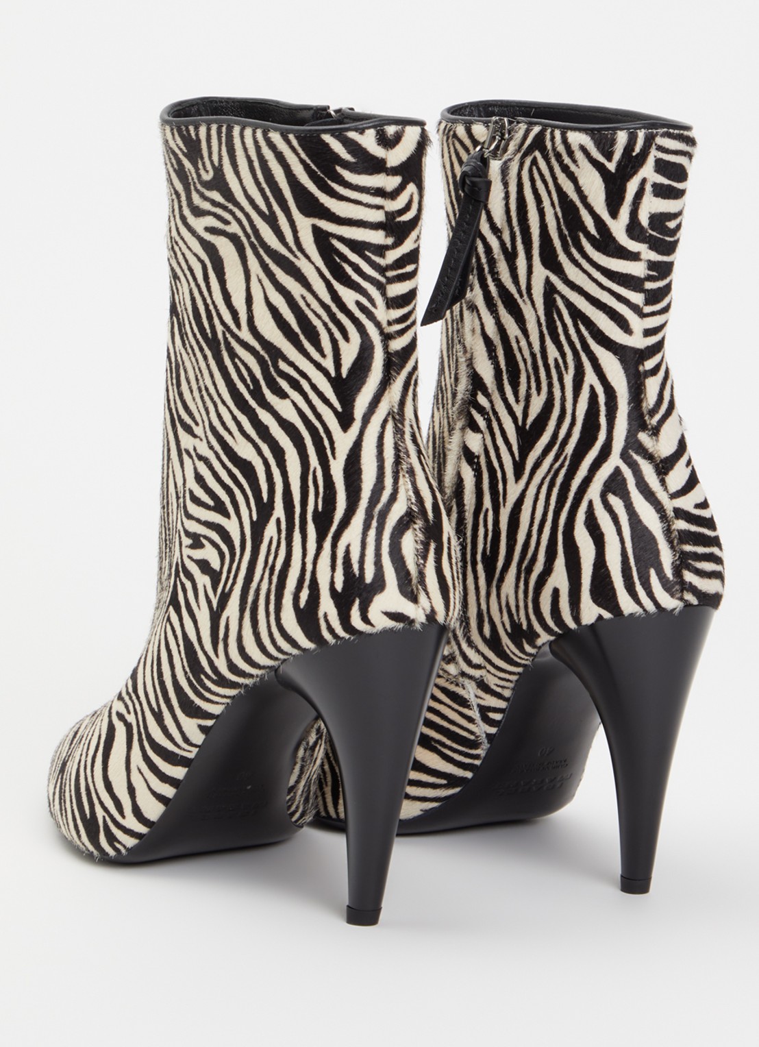 Isabel Marant Jany enkellaarsje van leer met ponyhair - achterkant 4 multicolor