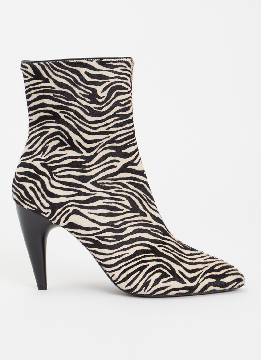 Isabel Marant Jany enkellaarsje van leer met ponyhair - voorkant 5 multicolor