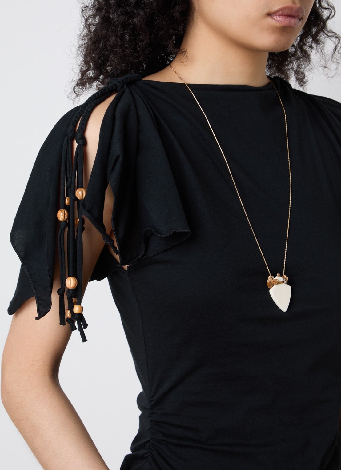 Isabel Marant Jazia top met gedrapeerd detail - detail 5 zwart
