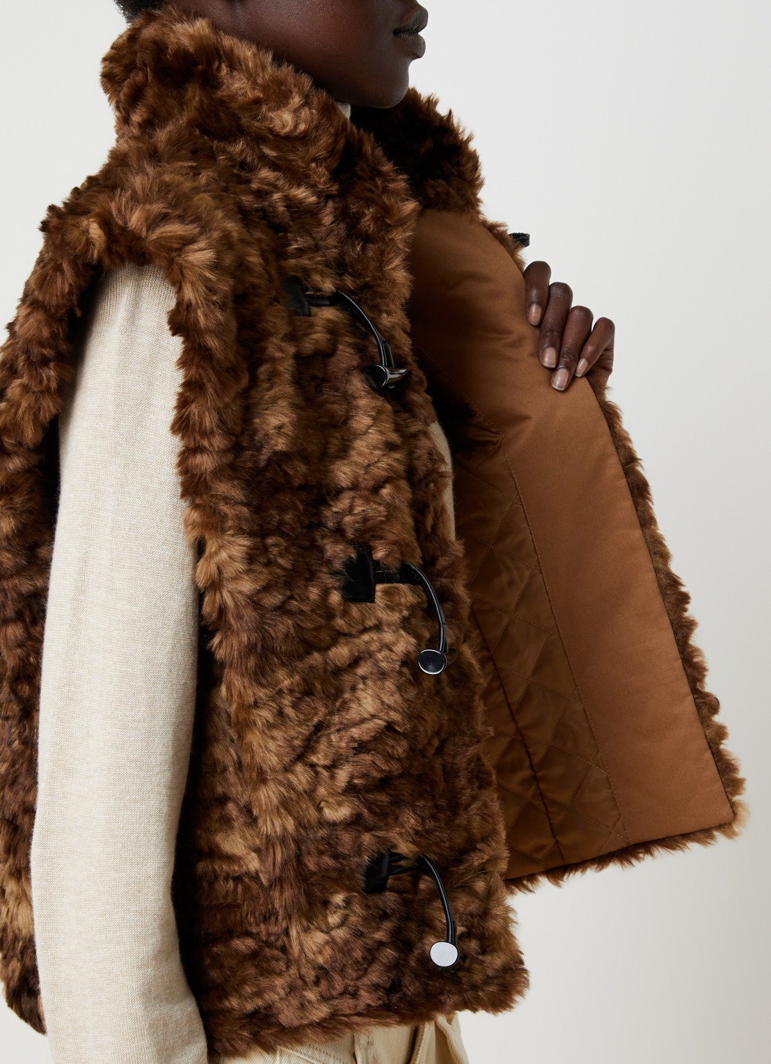 Isabel Marant Jocya gilet met steekzakken - detail 3 donkerbruin